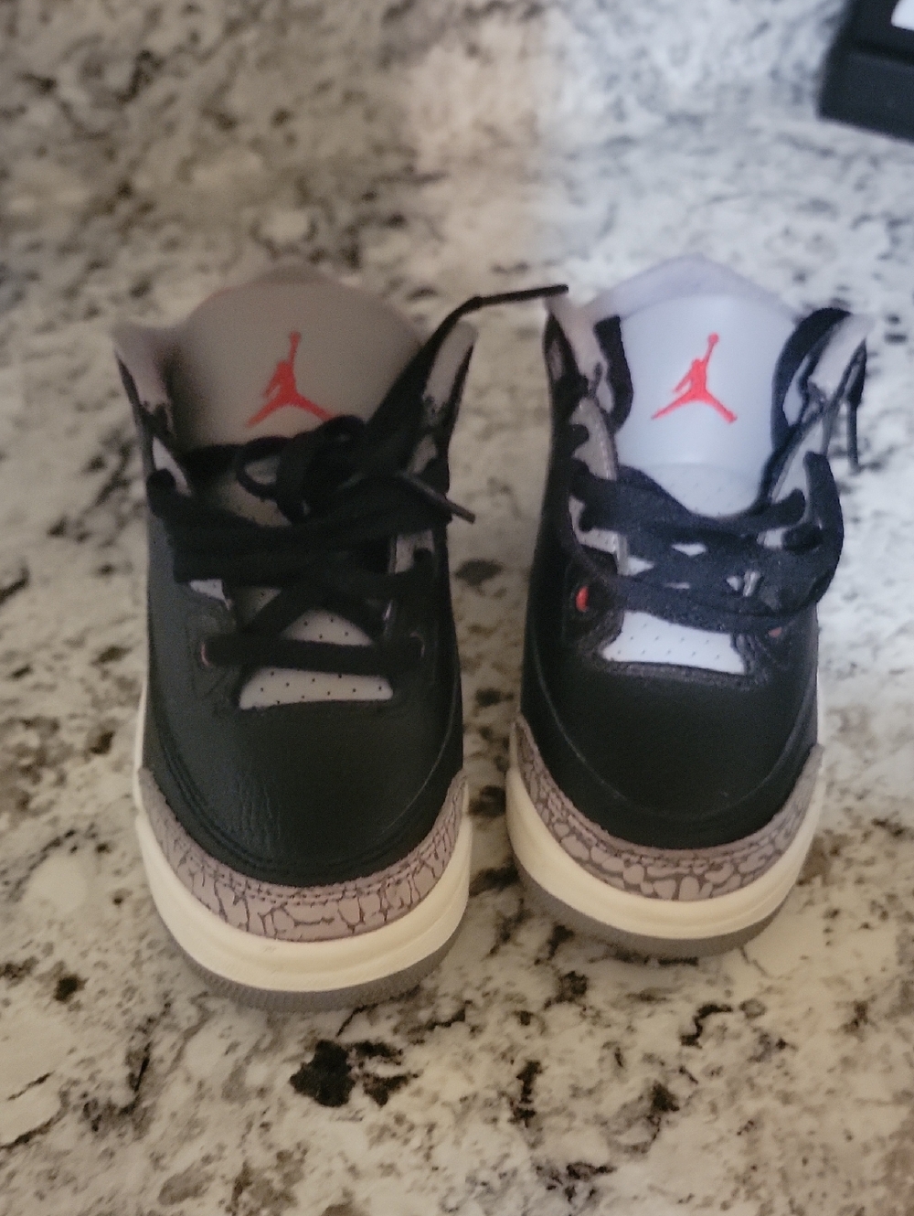 Nike Toddler Sneakers in Black, White and Red with Elephant Print